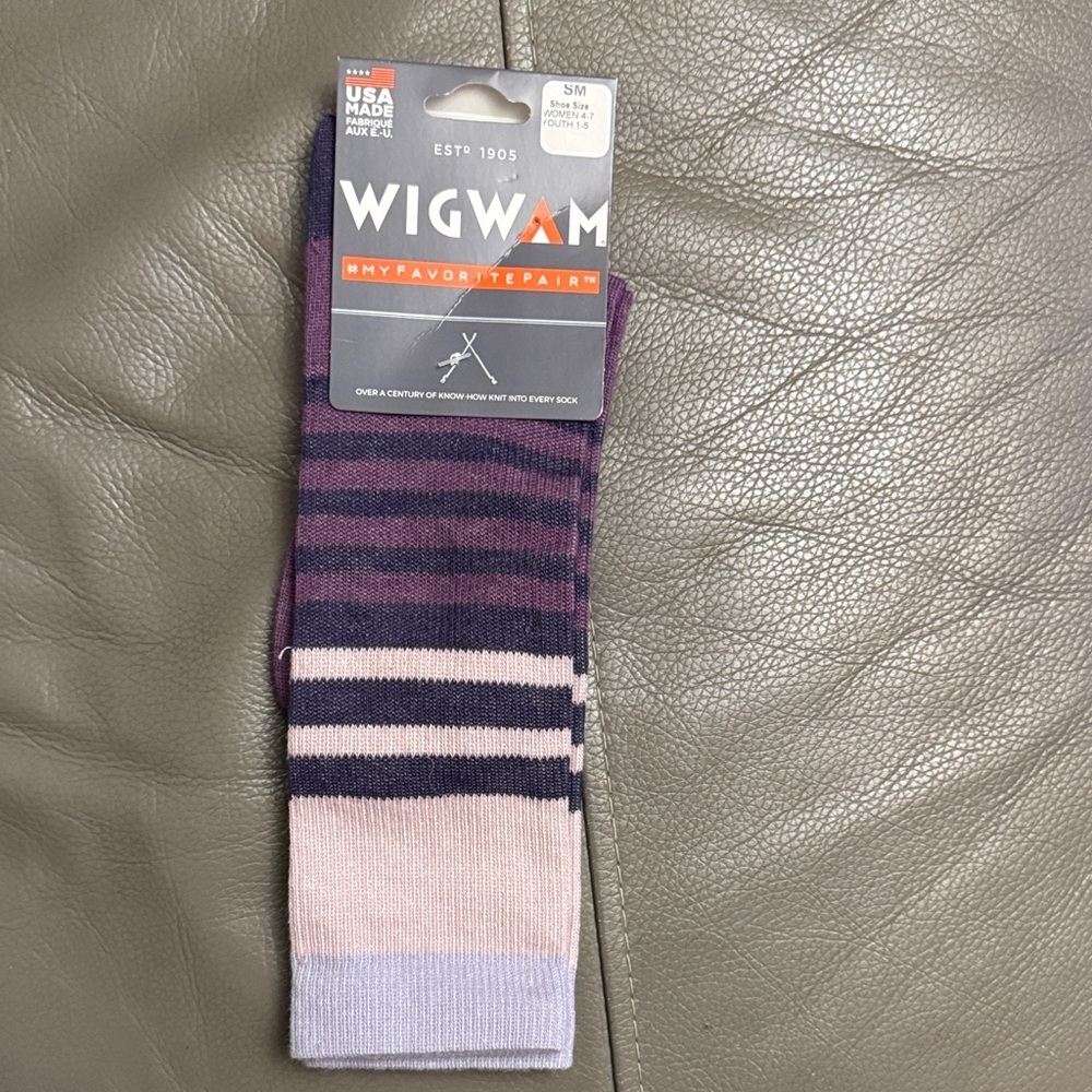 NWT Wigwam Purple and Pink Striped Socks women’s size SM